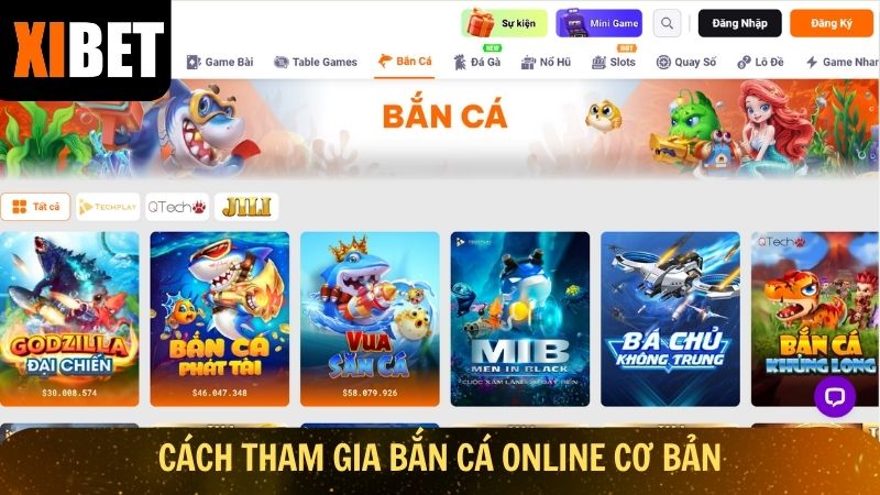 Cách tham gia bắn cá online cơ bản