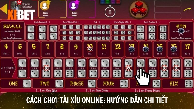 Hướng dẫn chi tiết cách chơi tài xỉu