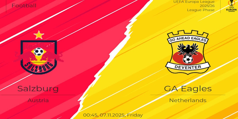 Soi Kèo Salzburg vs G.A. Eagles: 00h45 07/11 - UEL